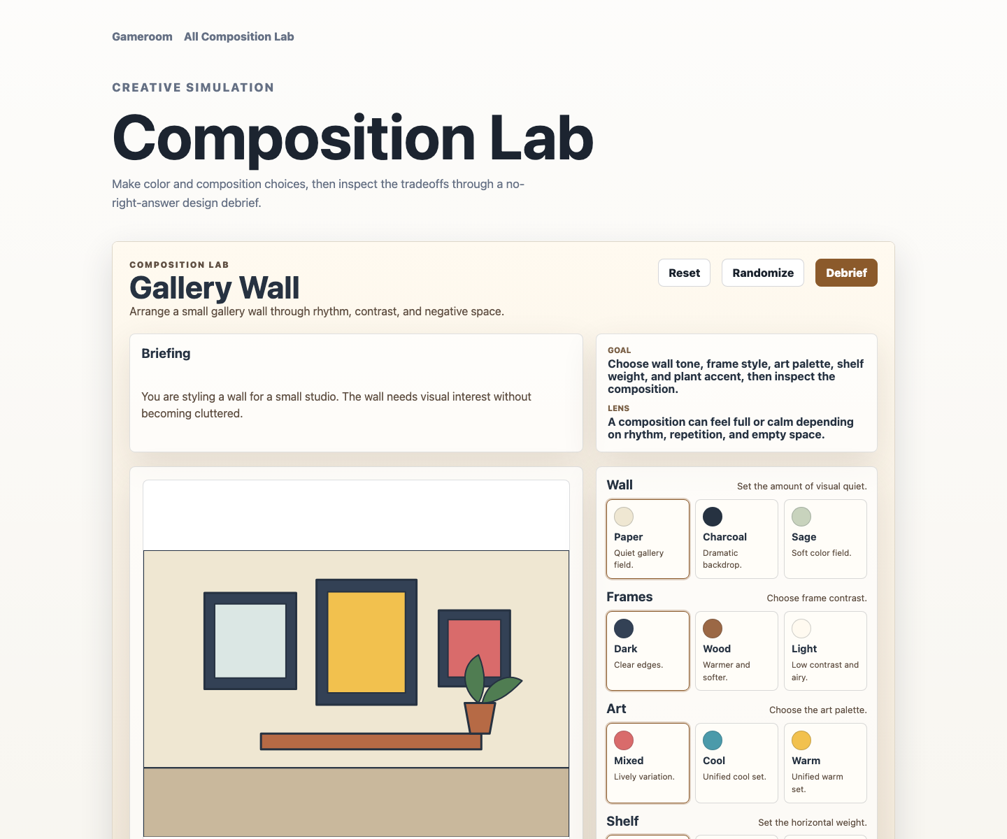 composition lab gallery wall