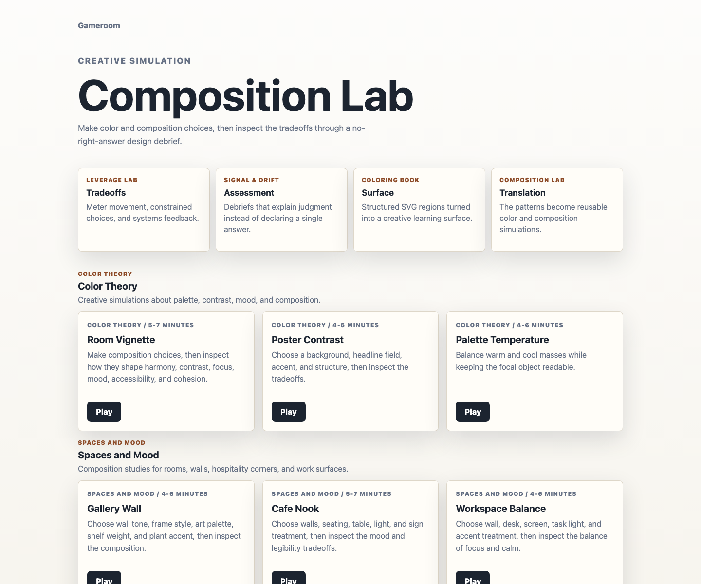 composition lab landing